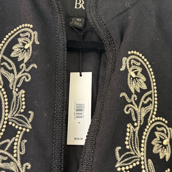 Banana Republic Jadia Embroidered Wool Cropped Jacket - Size 10 - Picture 8 of 15